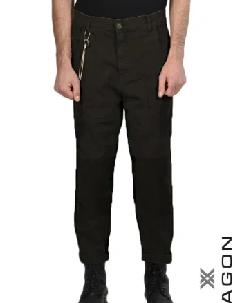 Pantalon mulati confortabili cu insertii din catifea, Negru