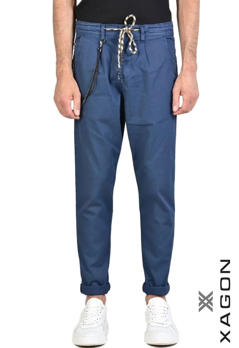 ,Pantaloni coulisse regular fit, Albastru inchis