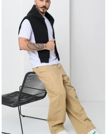 Tricou polo de bumbac pique Brandy, Alb