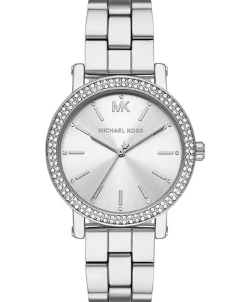 Ceas quartz cu cristale Corey, Argintiu