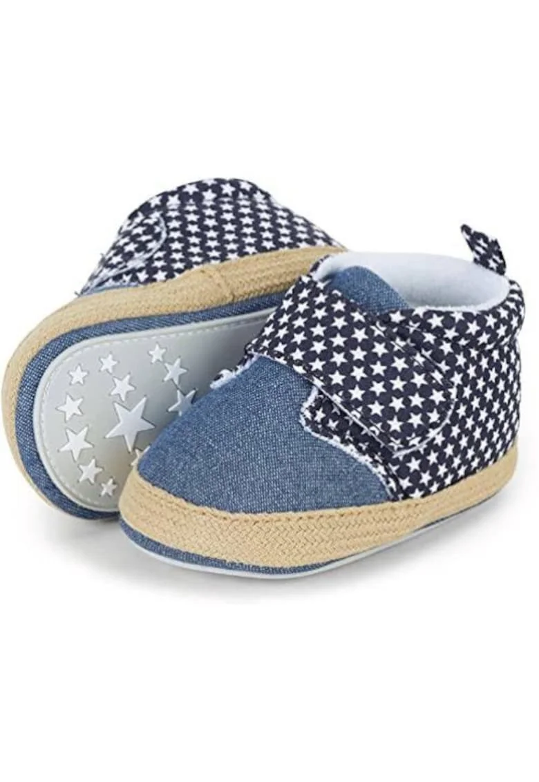 Pantofi pentru bebelusi,  Textil/Cauciuc, Albastru