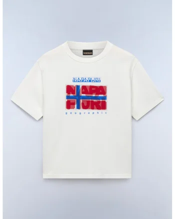Tricou din bumbac cu deign grafic, Alb/Rosu inchis/Albastru