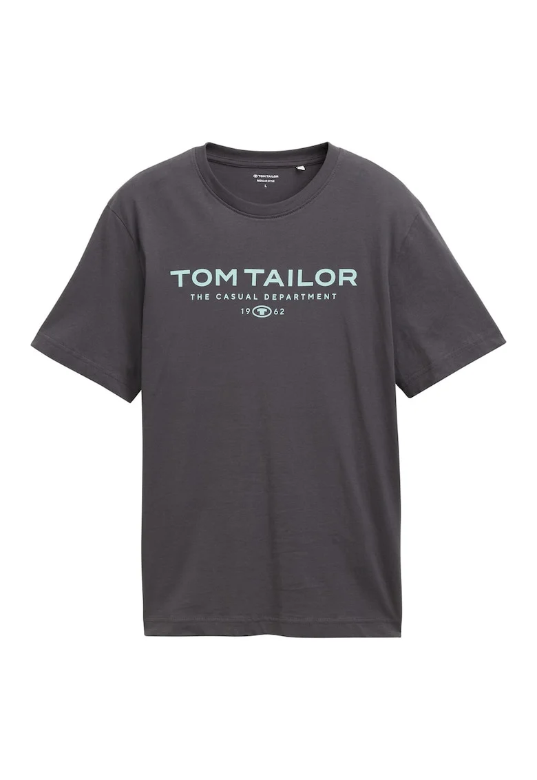 Tricou regular-fit cu imprimeu logo, Gri