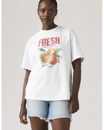 Tricou cu imprimeu grafic Tabor, Coral/Portocaliu mandarina/Alb optic