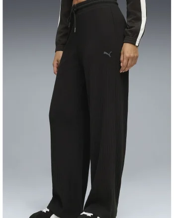 Pantaloni de trening cu croiala ampla, striatii si talie ajustabila, Negru/Gri cenusiu