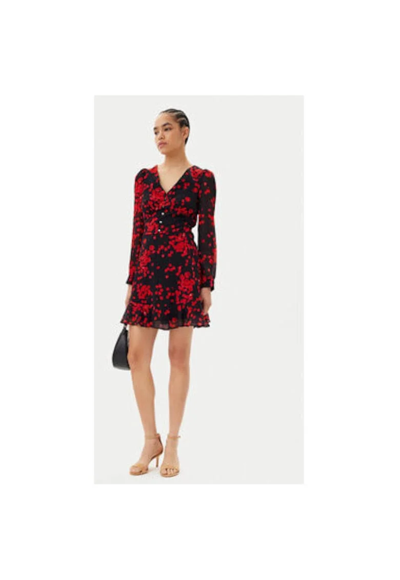 Rochie dama  251-RCRUSH.F, Poliester, Negru, Negru