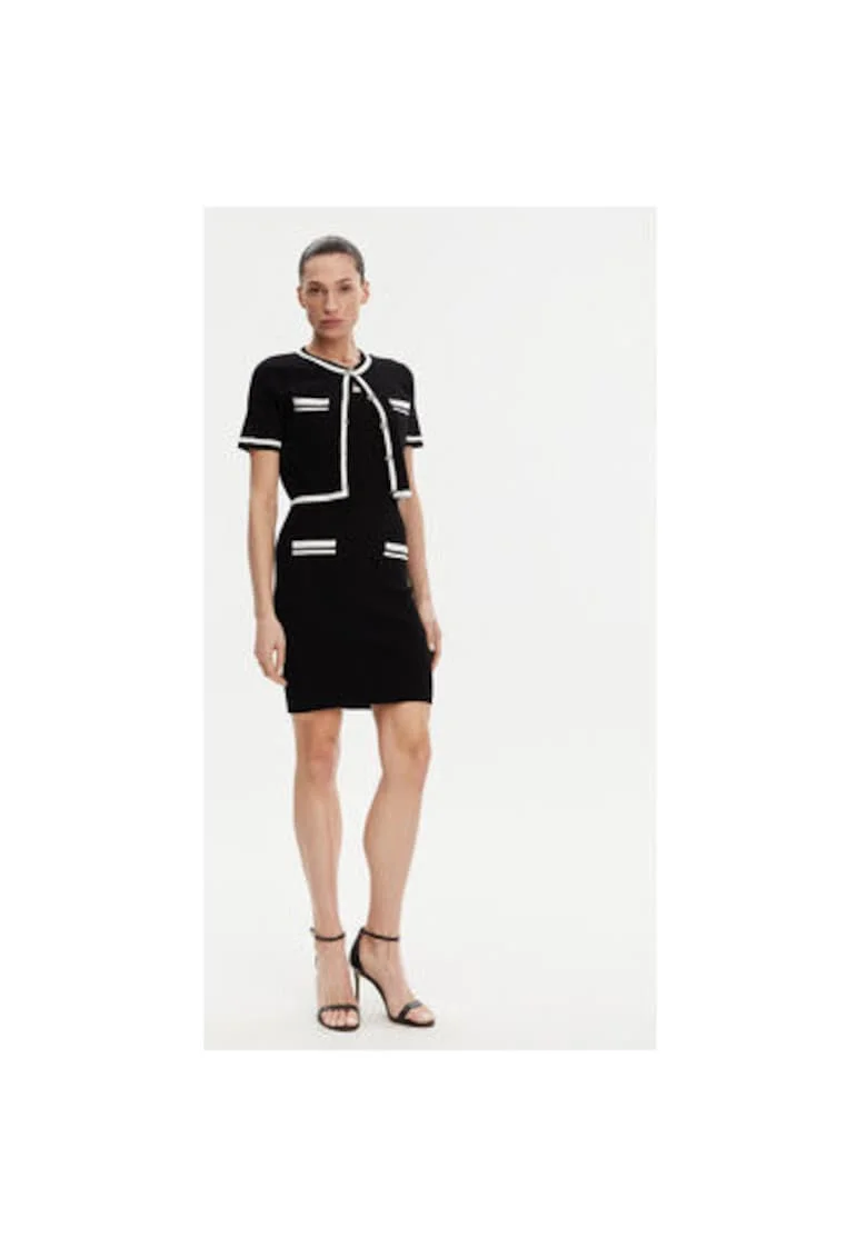 Rochie dama  251-RMBIBI, Viscoza/Poliamida, Negru, Negru