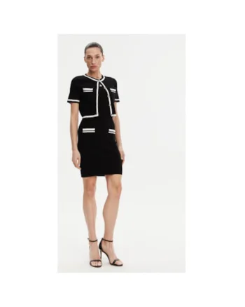 Rochie dama  251-RMBIBI, Viscoza/Poliamida, Negru, Negru