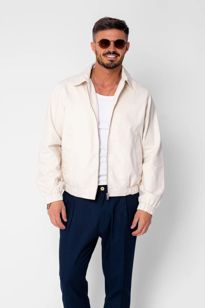 Jacheta cu fermoar din IN Beige