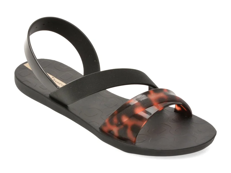 Sandale IPANEMA negre, VIBRANT, din pvc