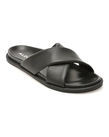 Papuci ALDO negri, BORGO 001, din piele ecologica