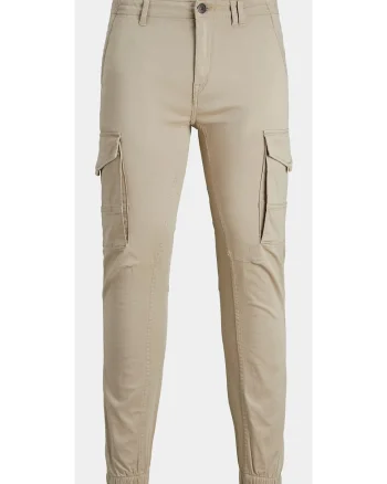 Pantaloni barbati, Jack Jones, JPSTPAUL VESELATA, bumbac, bej,