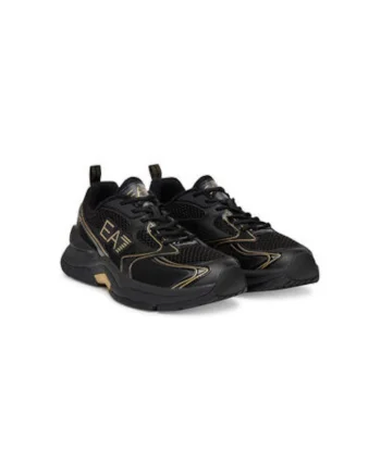 Pantofi sport barbati, X8X249 XK446,  Emporio Armani, Piele ecologica, Negru