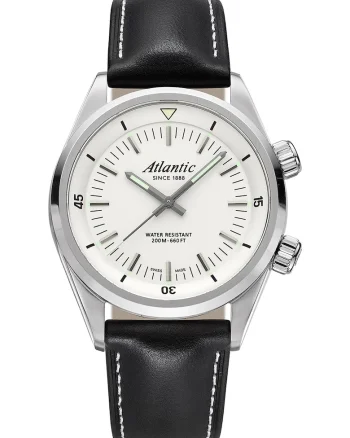 Ceas quartz cu curea din piele, Negru