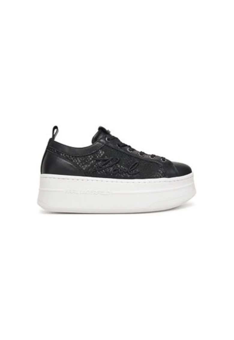 Pantofi sport dama, KL65011F,  Piele naturala, Negru