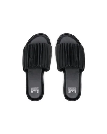 Slapi dama, 85046-D,  Piele naturala, Negru, Negru