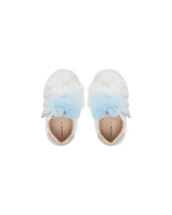 Adidasi fete  41618, Piele naturala, Alb