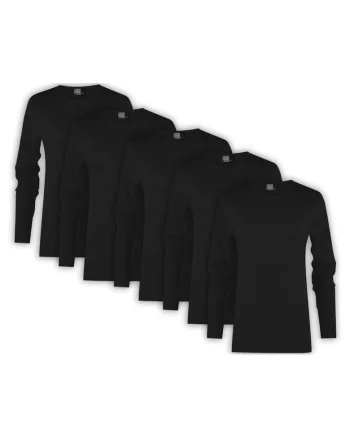 Set de bluze cu decolteu la baza gatului, 5 piese,