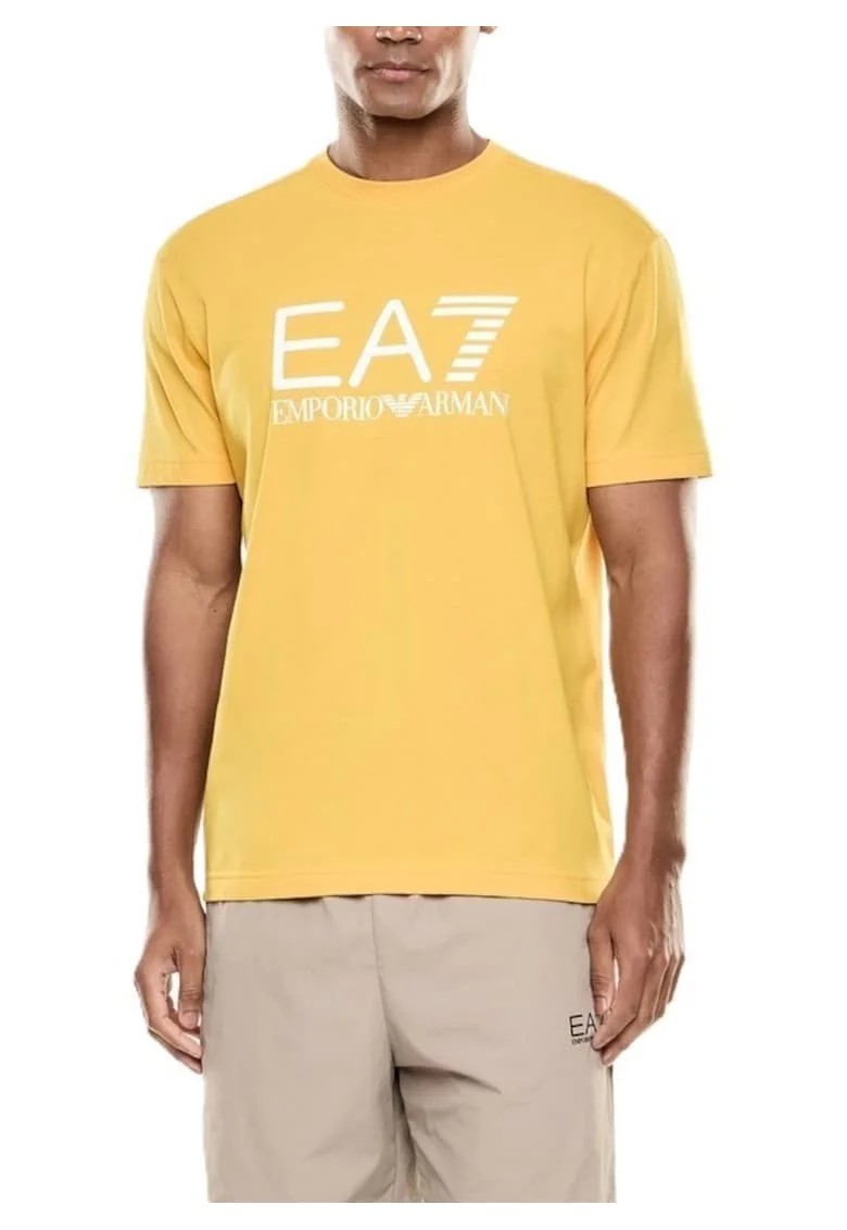 Tricou barbati TRAIN CORE ID M BIG LOGO TEE SS CO CC,  Bumbac, Galben, Galben
