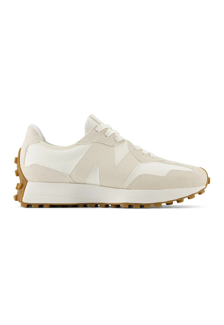 Pantofi sport cu garnituri din piele intoarsa, Alb murdar, Bej deschis, Alb murdar/Bej deschis