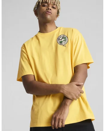 Tricou cu imprimeu logo pe partea din spate, Verde/Galben