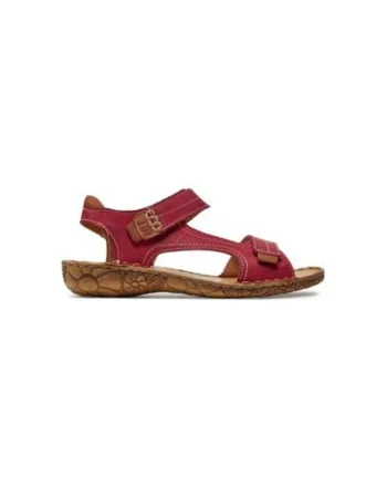 Sandale dama, 79556,  Piele naturala, Rosu