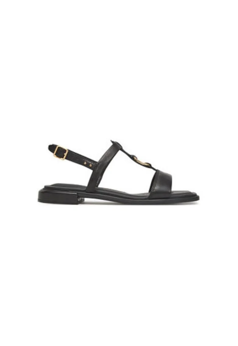 Sandale dama, 26181240,  Piele naturala, Negru