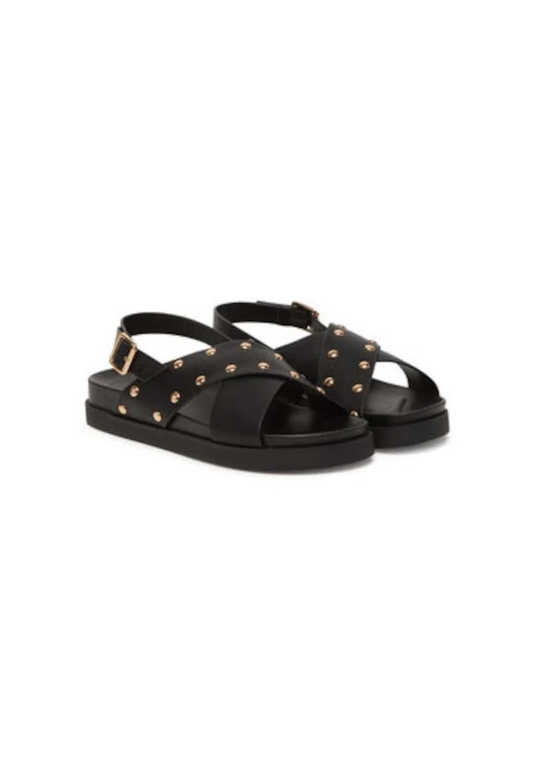 Sandale dama, 15341322,  Piele ecologica, Negru