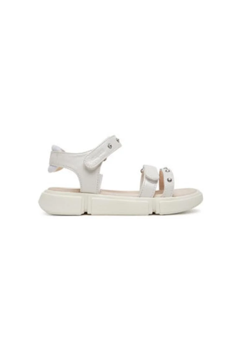 Sandale dama, 45637,  Piele ecologica, Alb