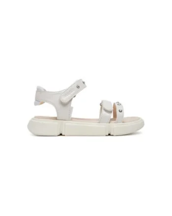 Sandale dama, 45637,  Piele ecologica, Alb