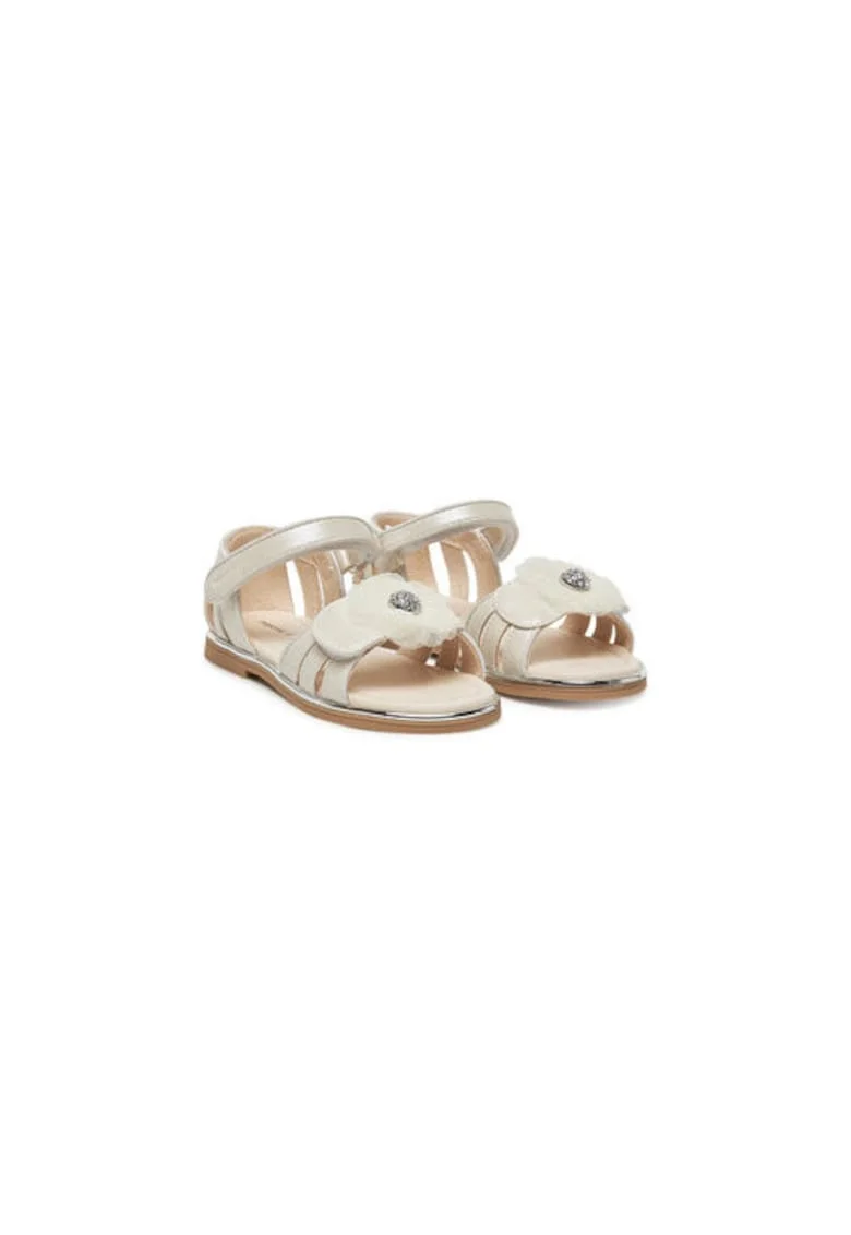 Sandale fete, 43625,  Piele ecologica, Ecru, Ecru