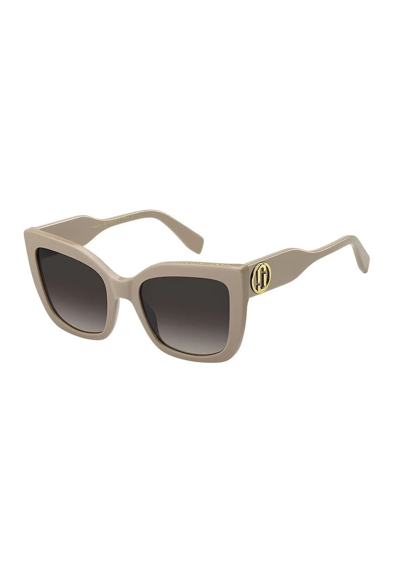 Ochelari de soare cat-eye cu lentile in degrade, Auriu/Maro deschis