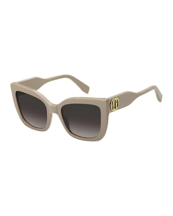 Ochelari de soare cat-eye cu lentile in degrade, Auriu/Maro deschis
