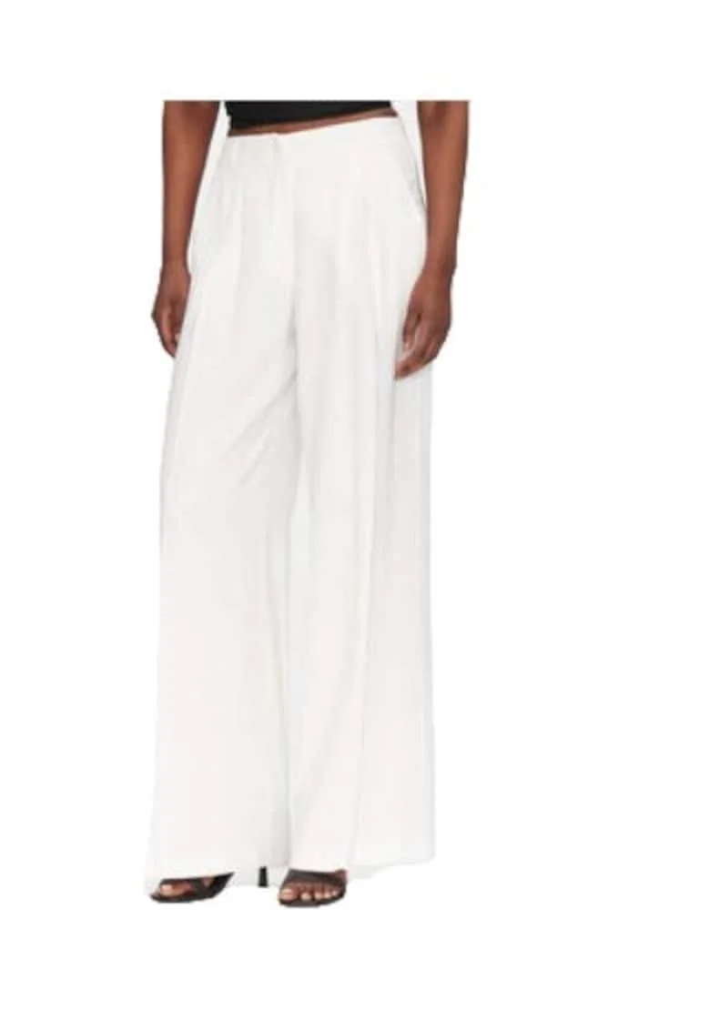 Pantaloni dama FASHION-53-5084-195,  Viscoza/Poliester, Alb