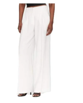 Pantaloni dama FASHION-53-5084-195,  Viscoza/Poliester, Alb