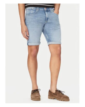 Pantaloni scurti din denim din amestec de bumbac,