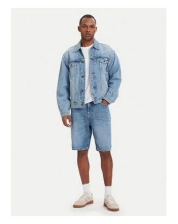 Pantaloni scurti relaxed fit din denim