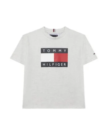 Tricou din bumbac cu logo contrastant pe partea din fata