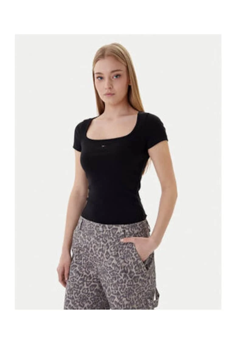 Tricou slim fit din amestec de bumbac
