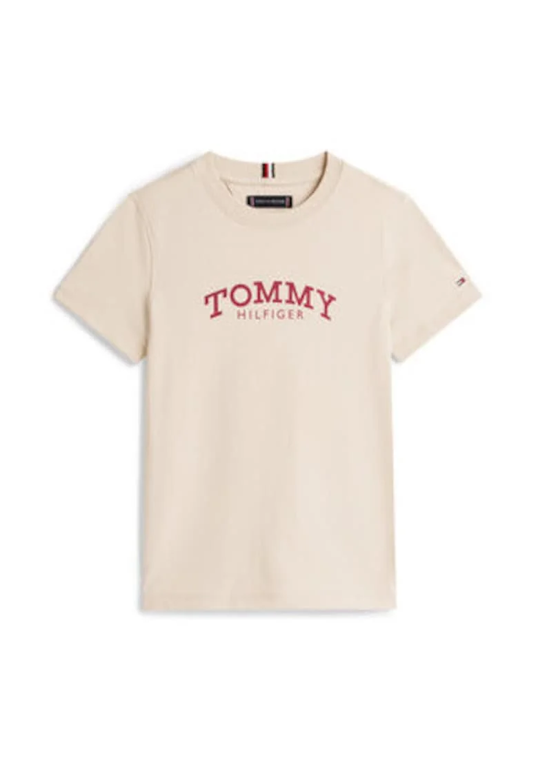 Tricou din bumbac cu logo contrastant