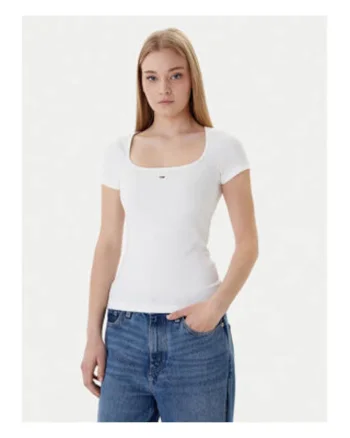 Tricou slim fit cu decolteu rotund