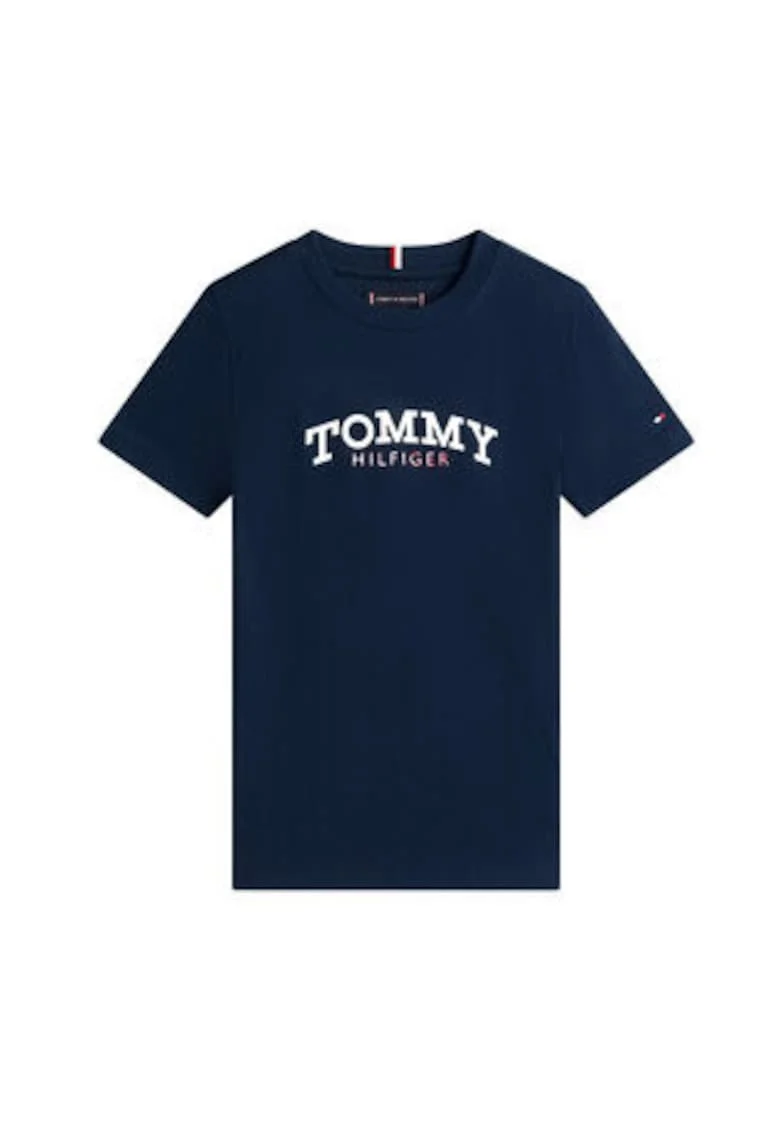Tricou cu decolteu rotund si text