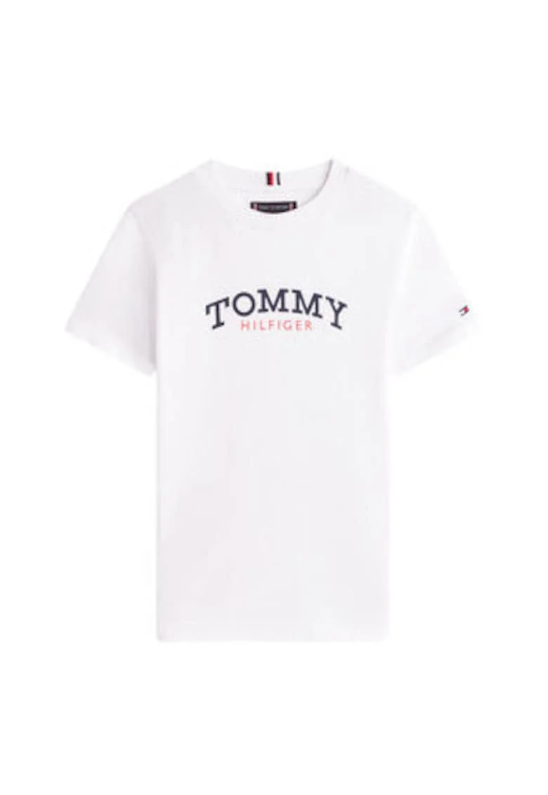 Tricou cu text si descolteu rotund