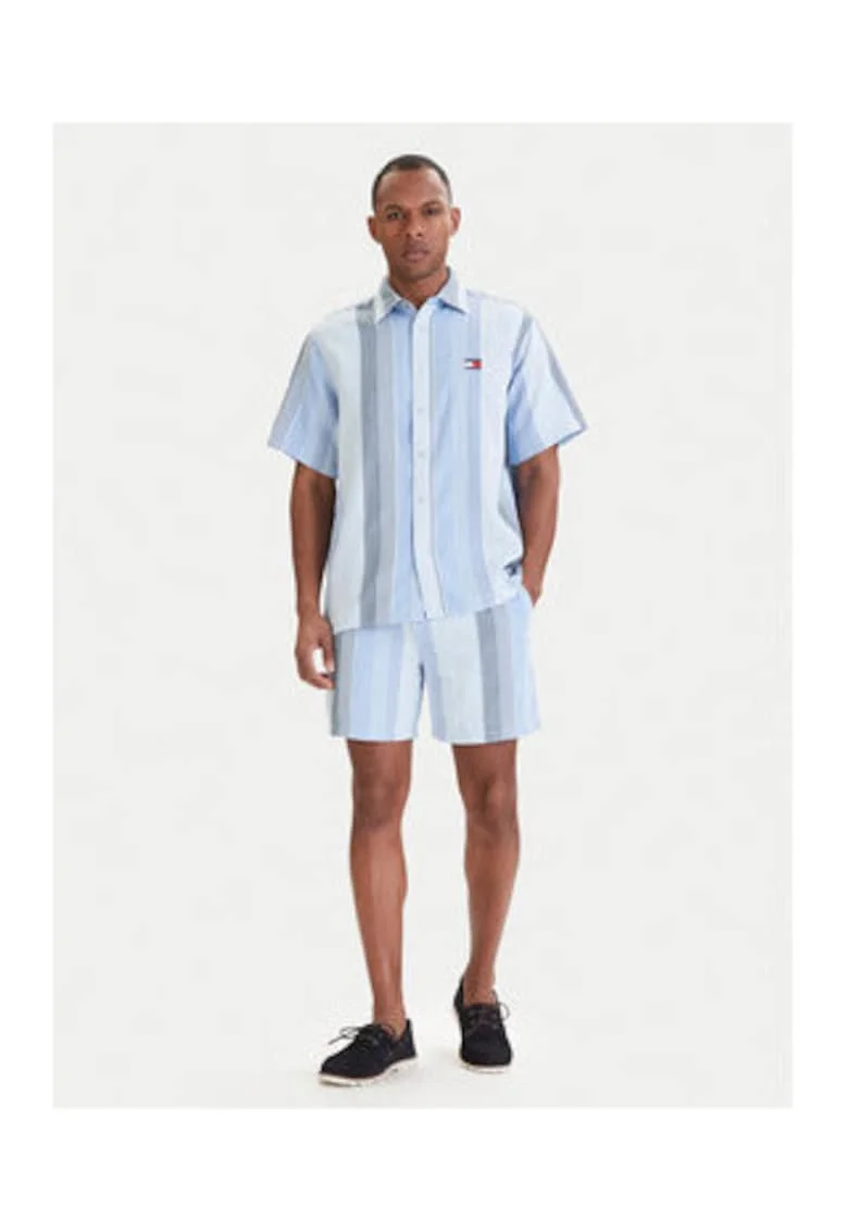 Camasa din bumbac cu model in dungi