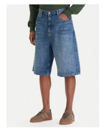 Bermude relaxed fit din denim