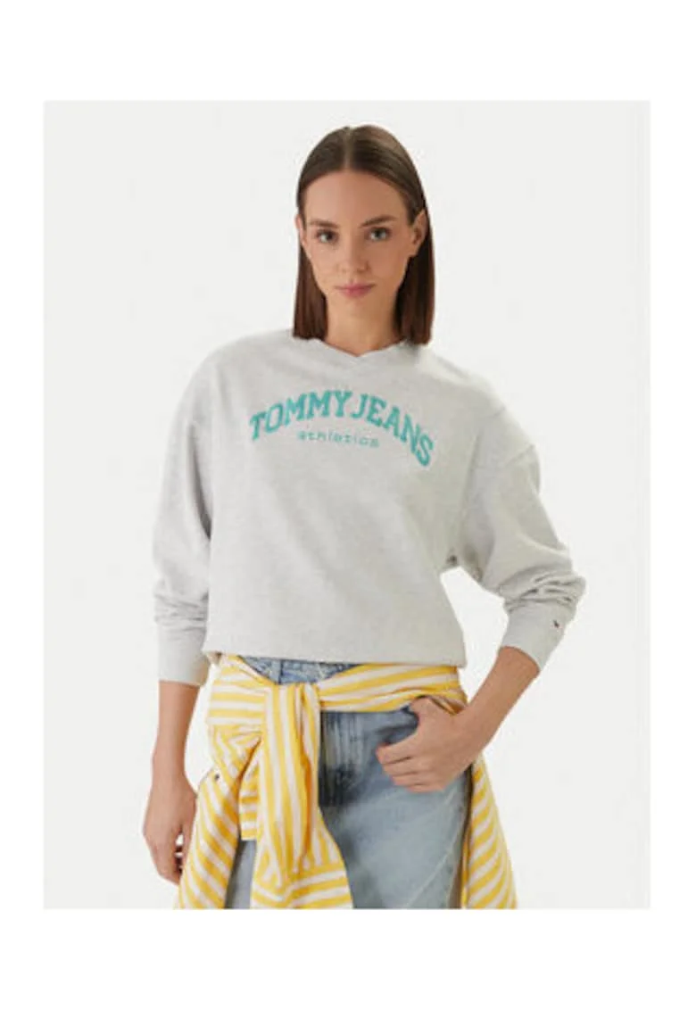 Bluza de trening lejera cu imprimeu logo,