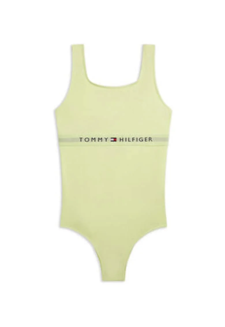 Costum de baie intreg cu imprimeu uni