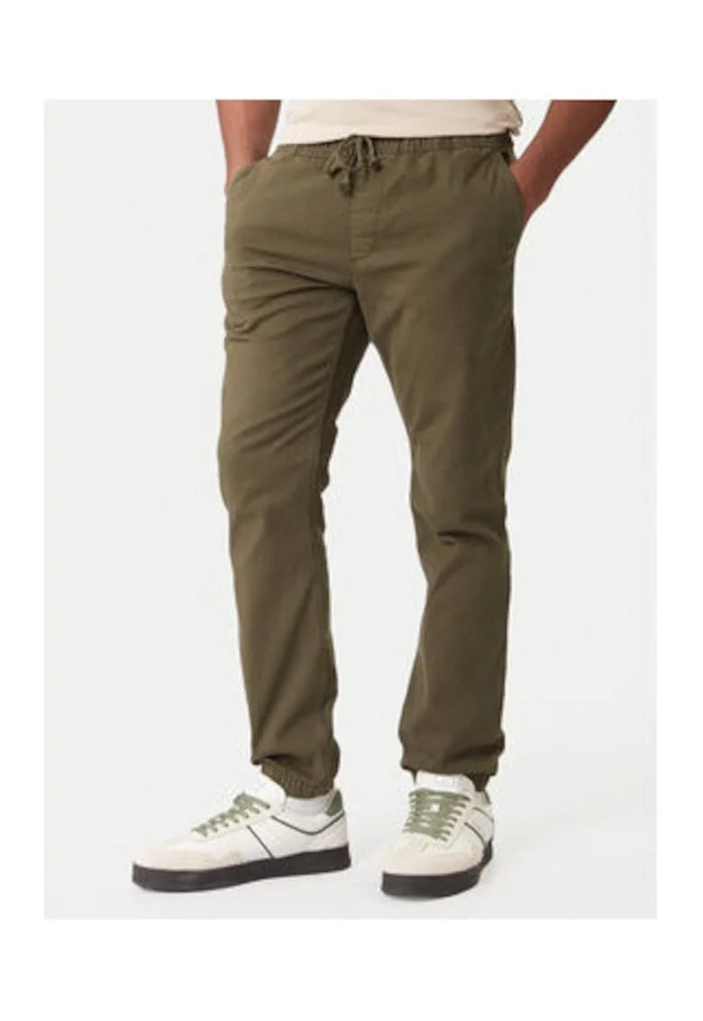 Pantaloni cu model uni si snur in talie