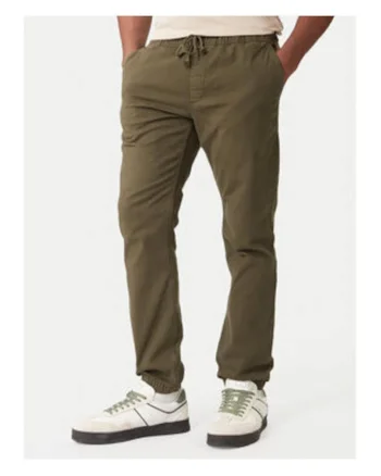 Pantaloni cu model uni si snur in talie
