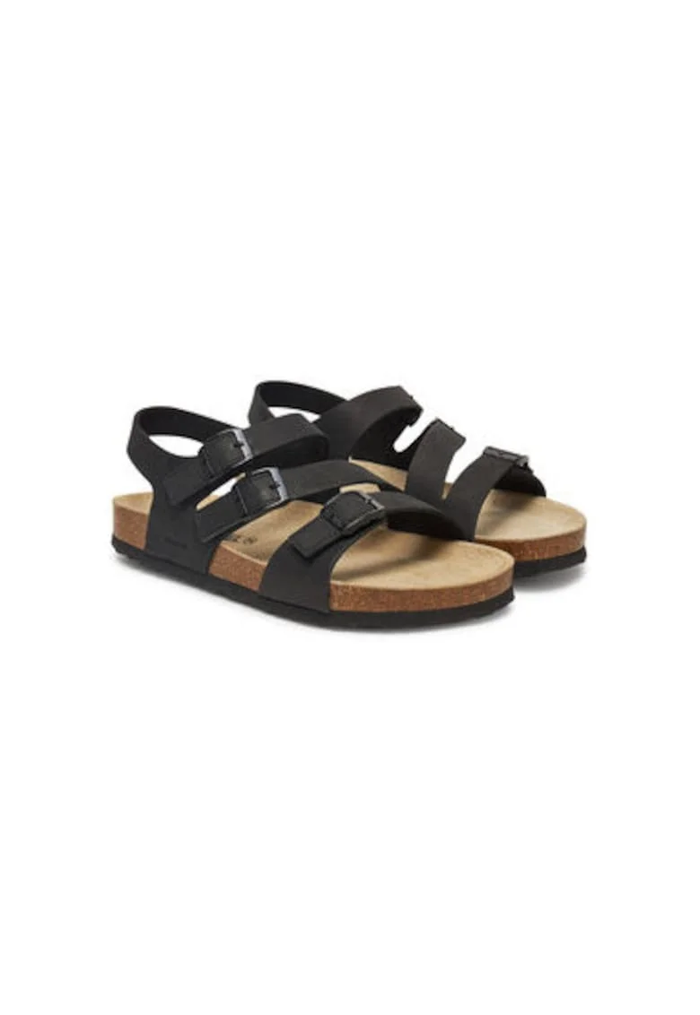 Sandale dama, 64316,  Piele naturala, Negru, Negru
